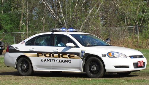 A police car of the Battleboro, VT police department