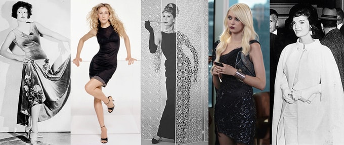 Photos of fashion icons in American history.