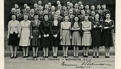 Photo of the OSS Schools and Training Headquarters Staff