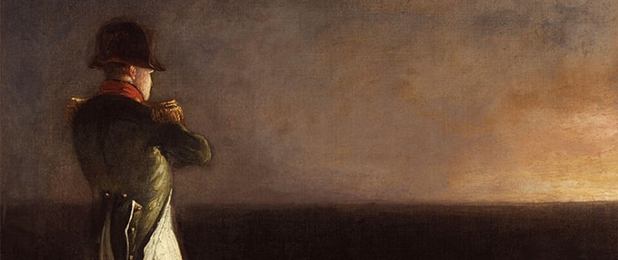 Painting of Napoleon in exile on Saint Helena.