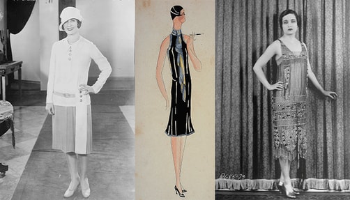Images of dresses in the 1920s.