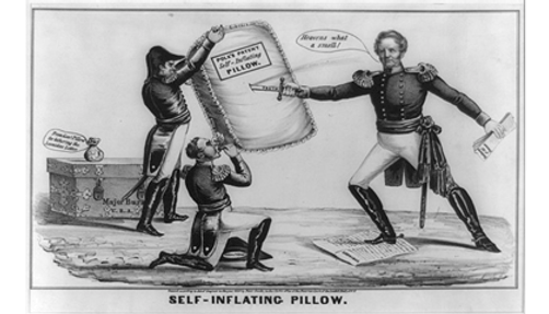 Cartoon of Gideon Pillow.