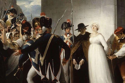Painting of Marie Antoinette Being Taken to Her Execution