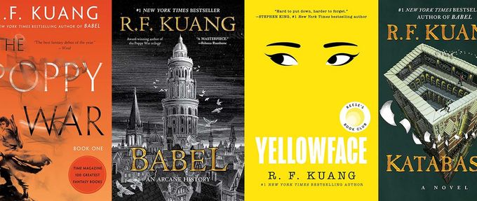collage of rf kuang books