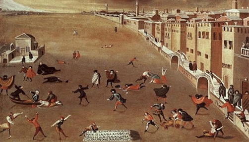 Illustration of Great Frost of 1709.