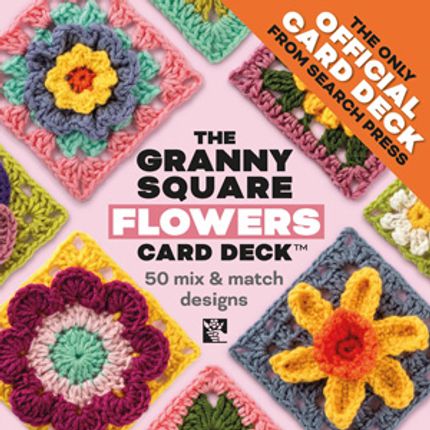 granny-square-flowers-card-deck Cover of the box of The Granny Square Flowers Card Deck