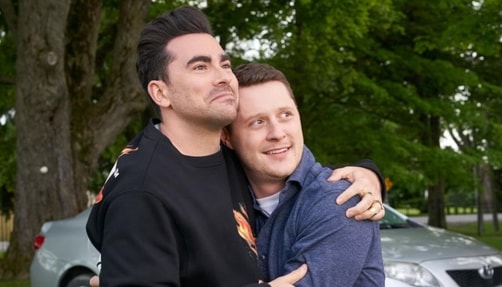 Dan Levy and Noah Reid in 'Schitt's Creek'