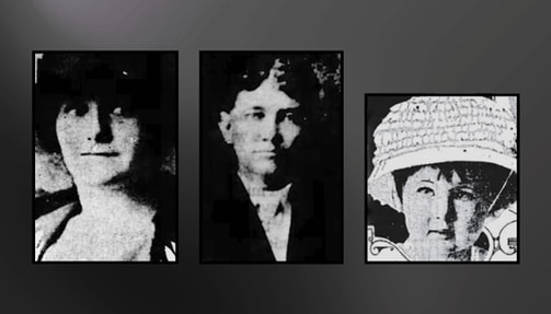 Photos of Lyda, Robert, and their child Loraine.
