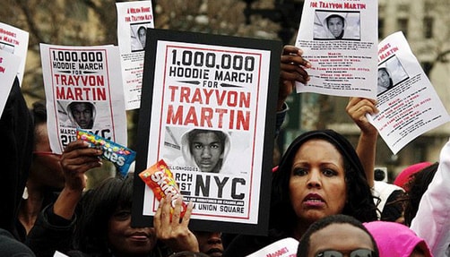 Image from protests following Trayvon's death.