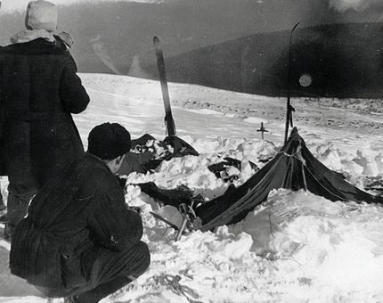 The Dyatlov Pass Incident photo of men in snow