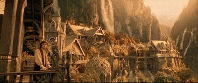 frodo in rivendell, a fictional place in lotr