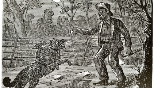 The two-headed dog apparition seen by John Bell.