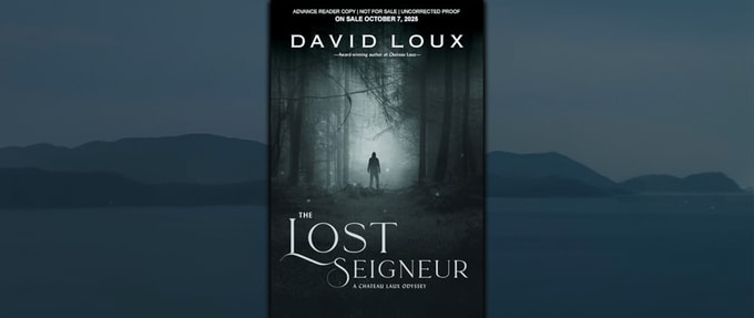 Cover of "The Lost Seigneur" over an ocean background. 
