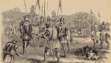 Illustration of last hours of Richard Plantagenet, father of Richard III.