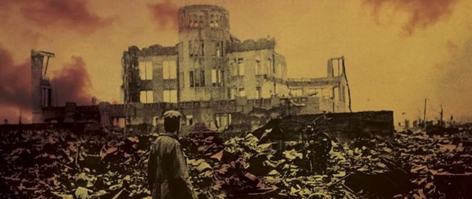 The devastation left behind after the bombing of Hiroshima.