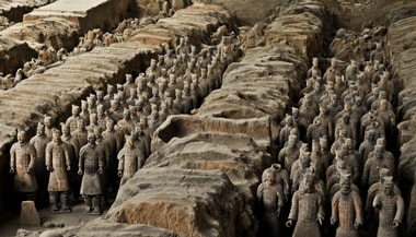 Photo of the Terracotta Army. 