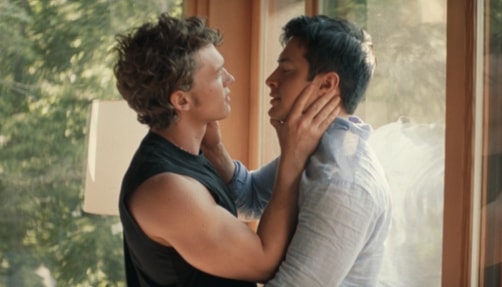 Hudson Williams and Connor Storrie in 'Heated Rivalry'