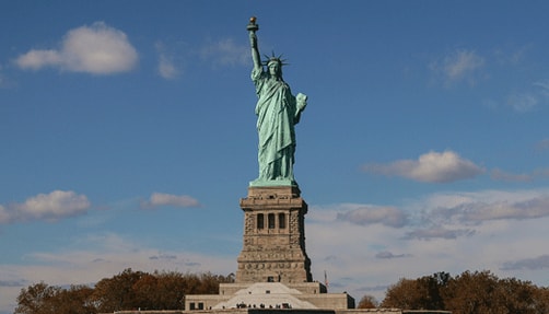 Photo of the Statue of Liberty.