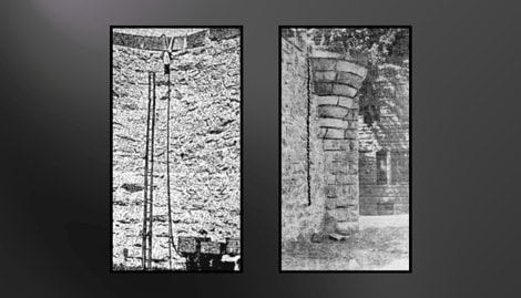 Photos of ladder and rope Lyda used to escape.