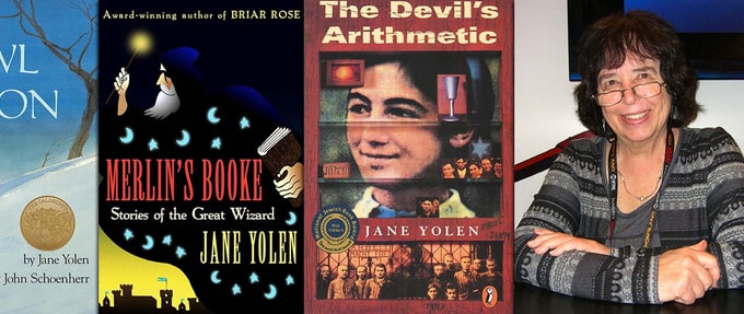remembering-jane-yolen Author Jane Yolen with her books