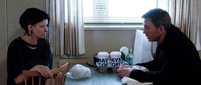 Rooney Mara and Daniel Craig in 'Girl with the Dragon Tattoo'