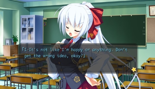 A still from the game 'My Girlfriend is the President'