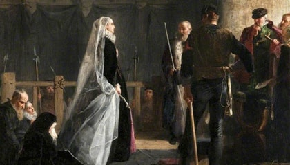 Painting that portrays the execution of Mary, Queen of Scots.