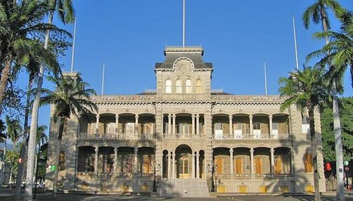 Iolani Palace in Honolulu, Oahu, Hawaii