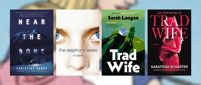 trad-wife-horror-list_feature Four book covers over trad wife image