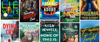 Covers of 2025 mystery book highlights. 