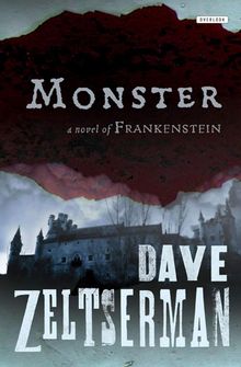 monster-novel-of-frankenstein black cloud hangs over gothic building