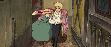screenshot from the Howl's Moving Castle trailer