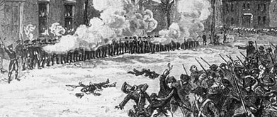 Illustration of Shays' Rebellion. 