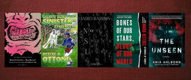 Covers of books on gift guide list. 