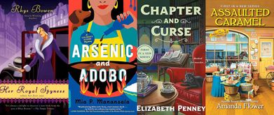 collage of new cozy mysteries fall 2024