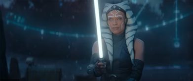 Ahsoka Tano using a white lightsaber in the trailer for 'Ahsoka'