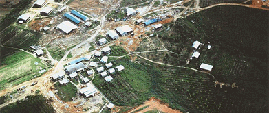 Aerial photo of Central Jonestown