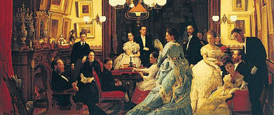 A painting of the Vanderbilt family.