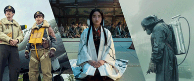 Stills of "Masters of the Air," "Shogun," and "Chernobyl." 