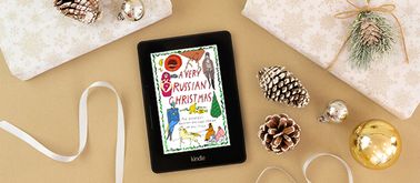 A christmas book on an ereader