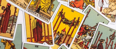 Tarot cards from the Rider Waite Tarot deck