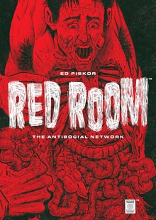 a man shows his guts on the cover of red room