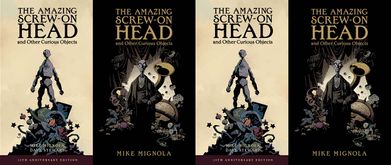 Two versions of Mike Mignola's The Amazing Screw-On Head