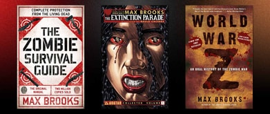 collage of books by max brooks