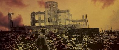 The devastation left behind after the bombing of Hiroshima.