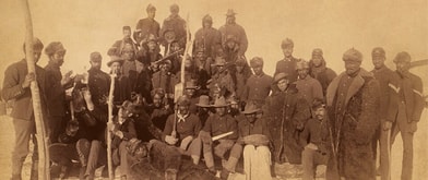 Photo of the Buffalo Soldiers of the 25th Infantry Regiment in 1890.