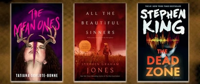 Covers of 'The Mean Ones', 'All The Beautiful Sinners', and 'The Dead Zone'. 