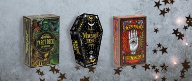 The Universal Monsters, Macabre, and Tarot del Toro tarot decks.